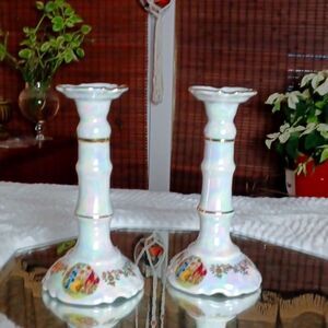 ORGINAL CARLSBAD  White‎ CandleSticks From Chech Republic
